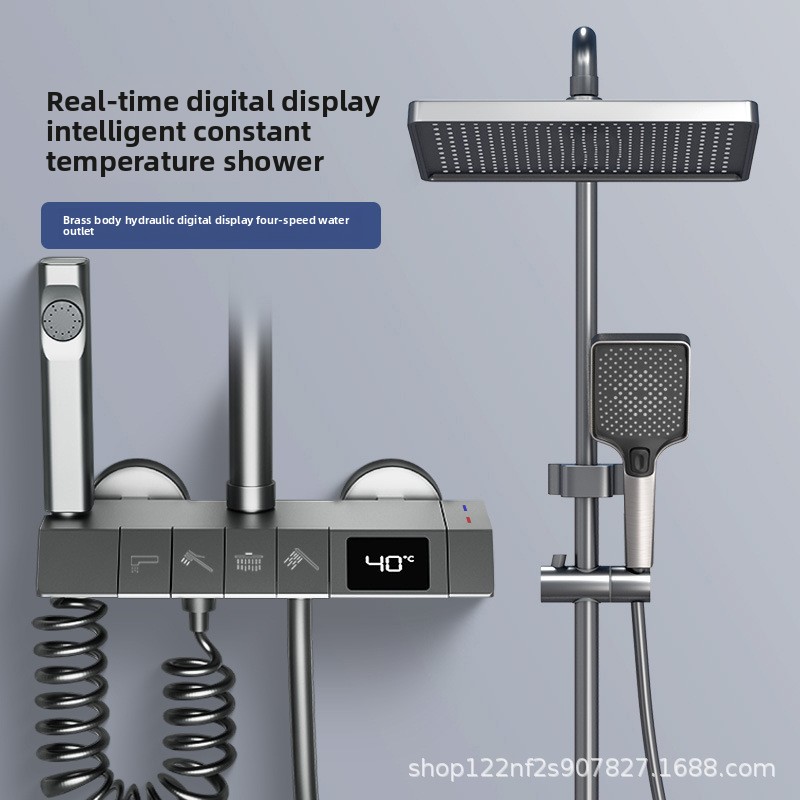 Food Snacks At Home - All Brass Shower Set Thermostatic Gunmetal