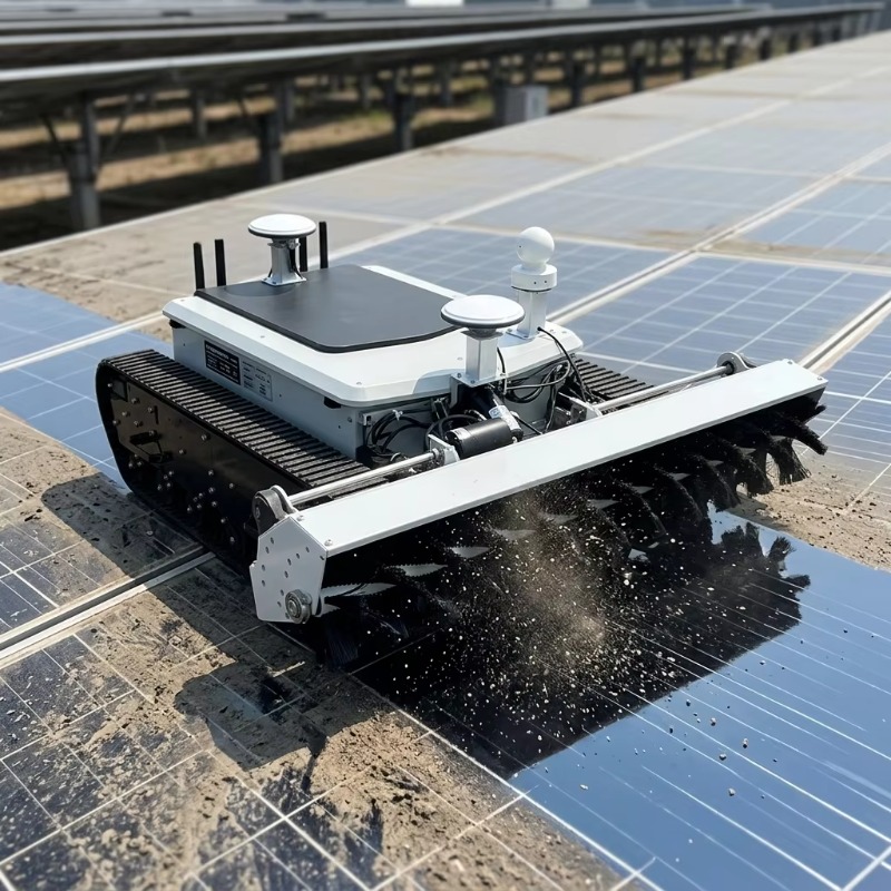 Food Snacks At Home - Solar panel automatic cleaning robot provides