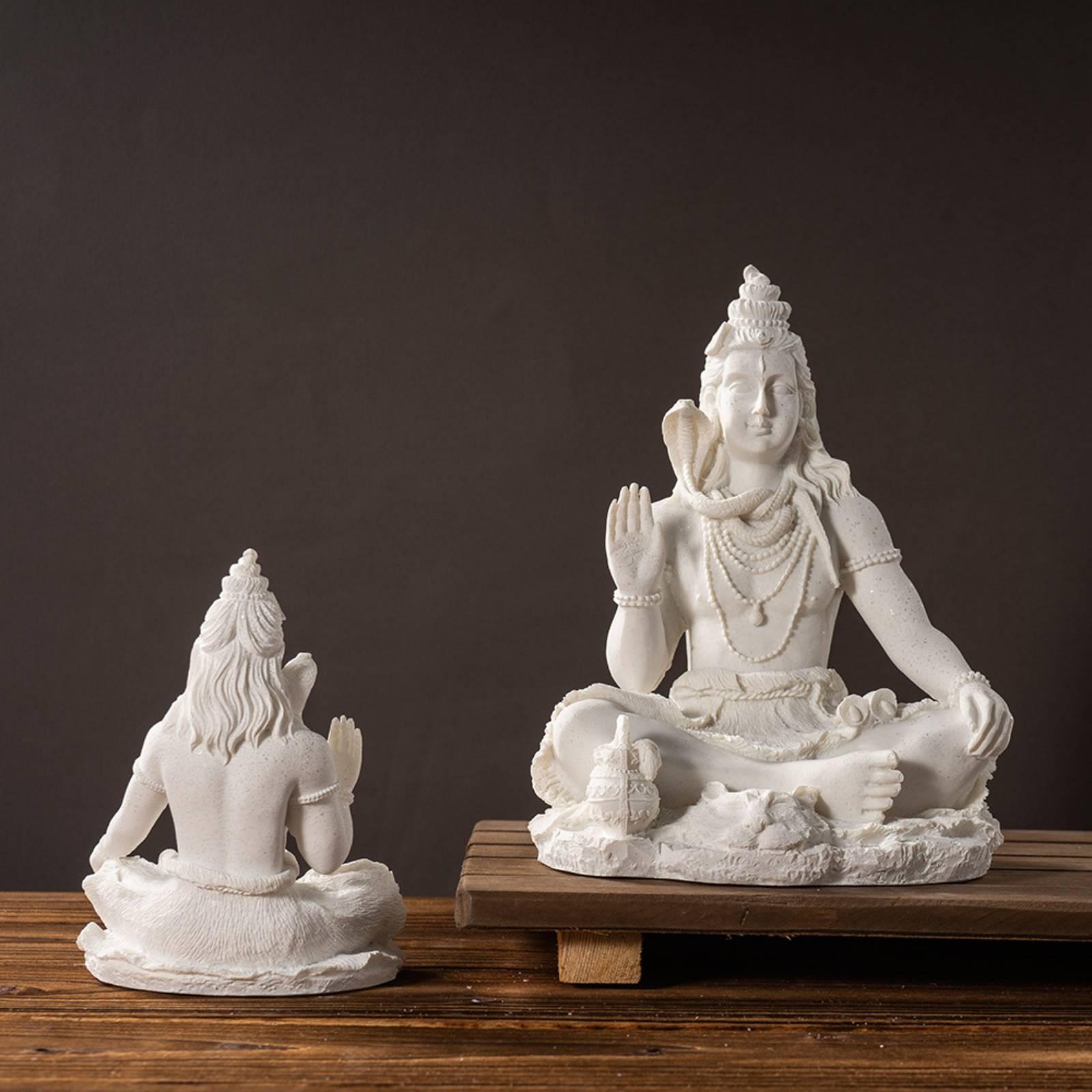 Food Snacks At Home - Figurine Meditating Statue with Handcrafted Look