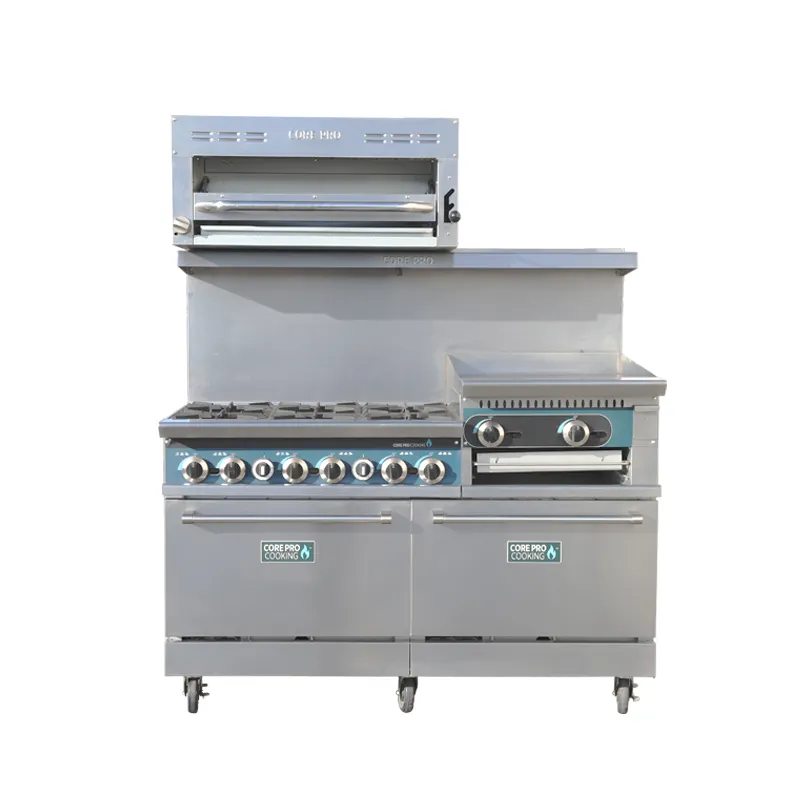 Food Snacks At Home - ETL Commercial Standing 6 Burner Gas
