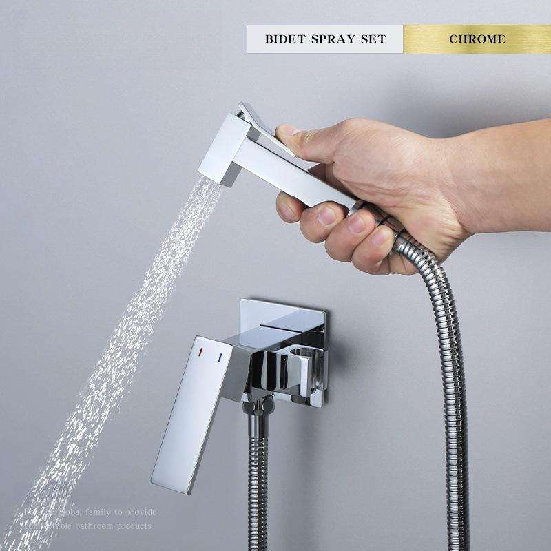 Food Snacks At Home - Chrome Hot/Cold Water Brass Modern Wall-Mounted