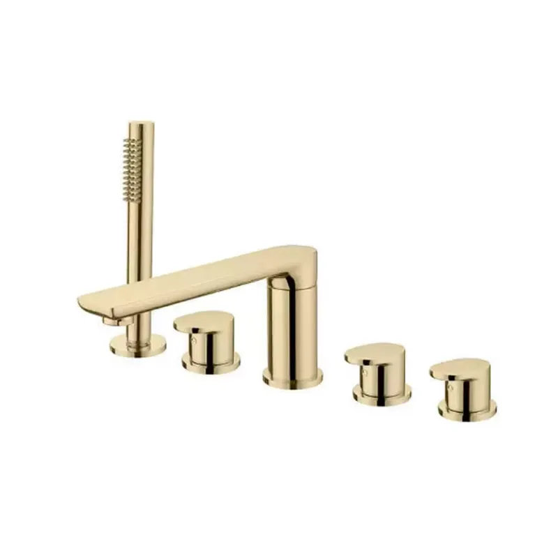 Food Snacks At Home - Modern Polished Gold Solid Brass Bathtub
