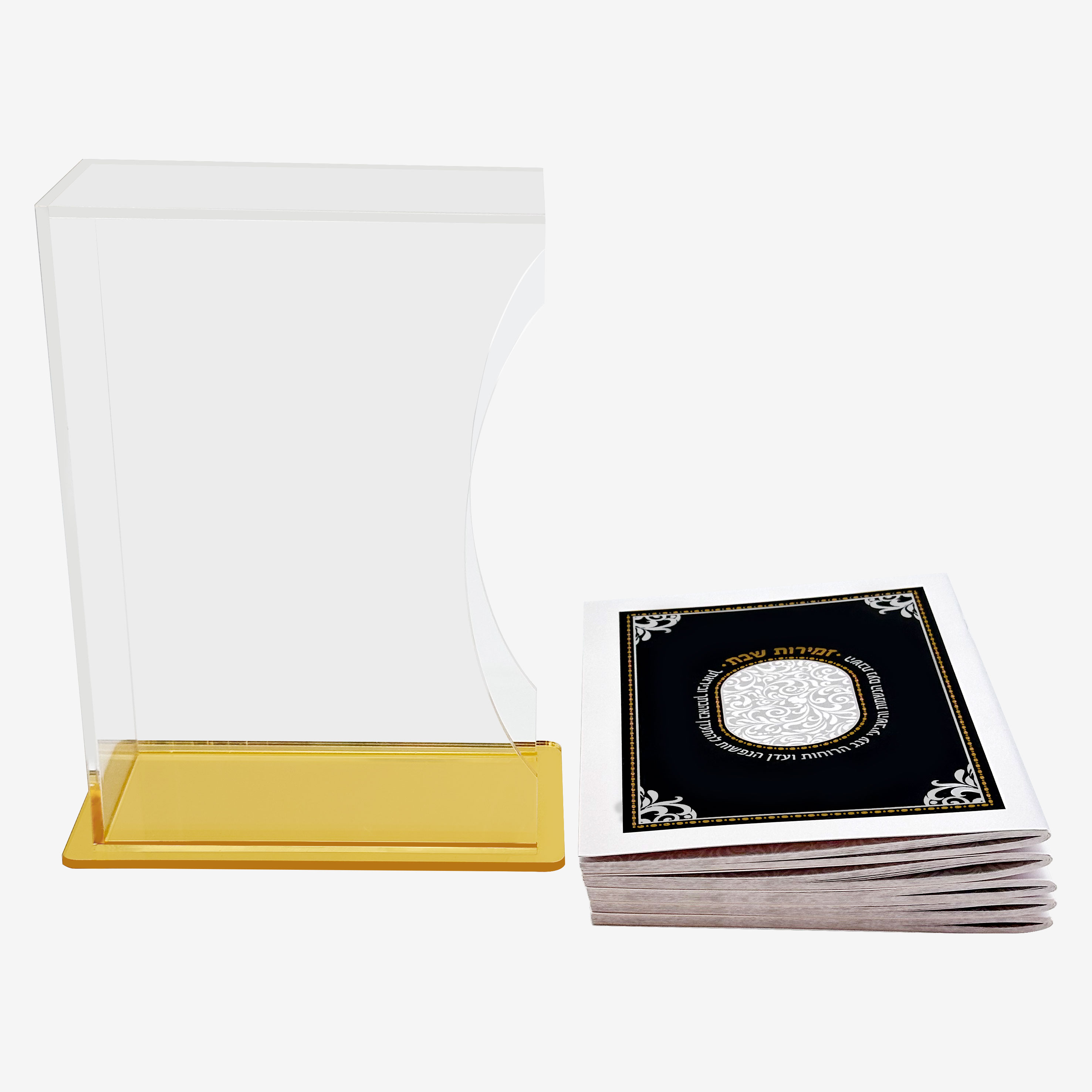 Food Snacks At Home - Judaica Acrylic Zemirot Box with 6pcs