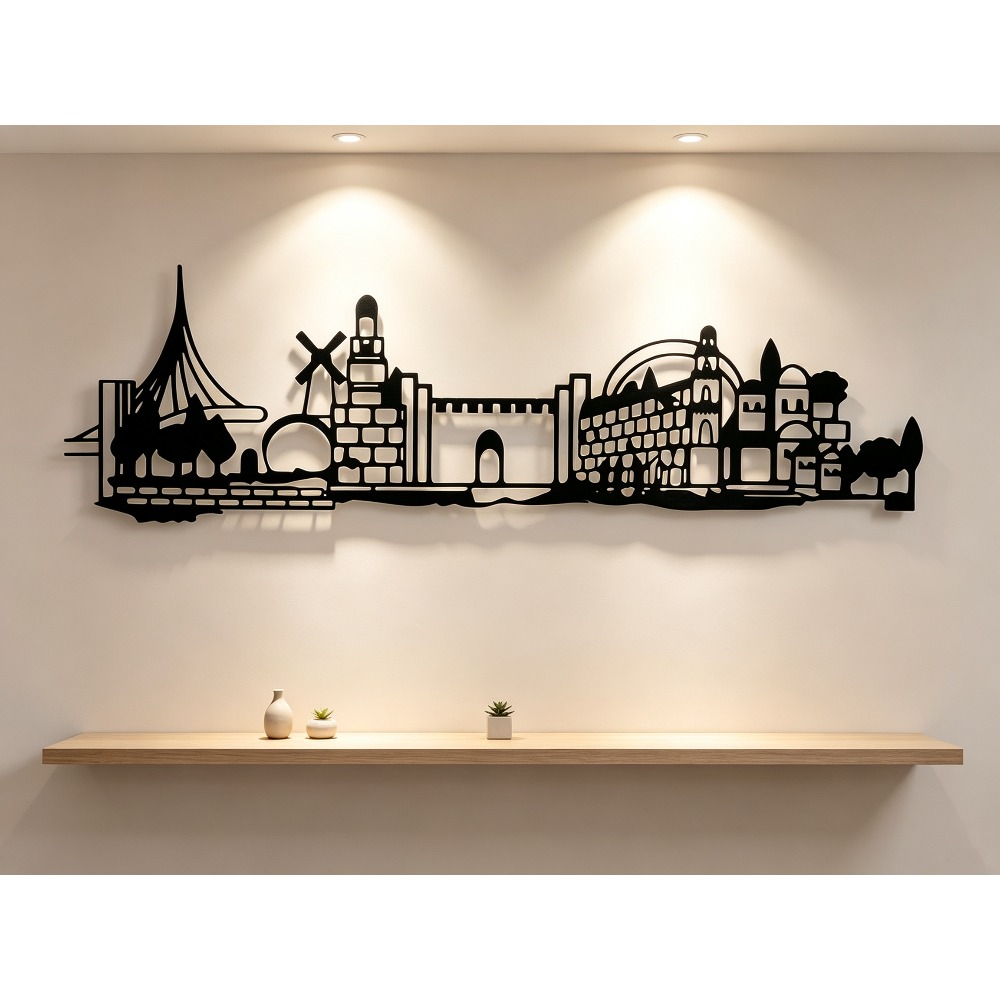 Food Snacks At Home - CIFBUY Metal Wall Art Jerusalem Skyline