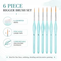 6pcs Rigger Paint Brushes Set, - Food Snacks At Home review and price