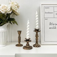 Vintage Bronze Candlestick Fig - Food Snacks At Home review and price